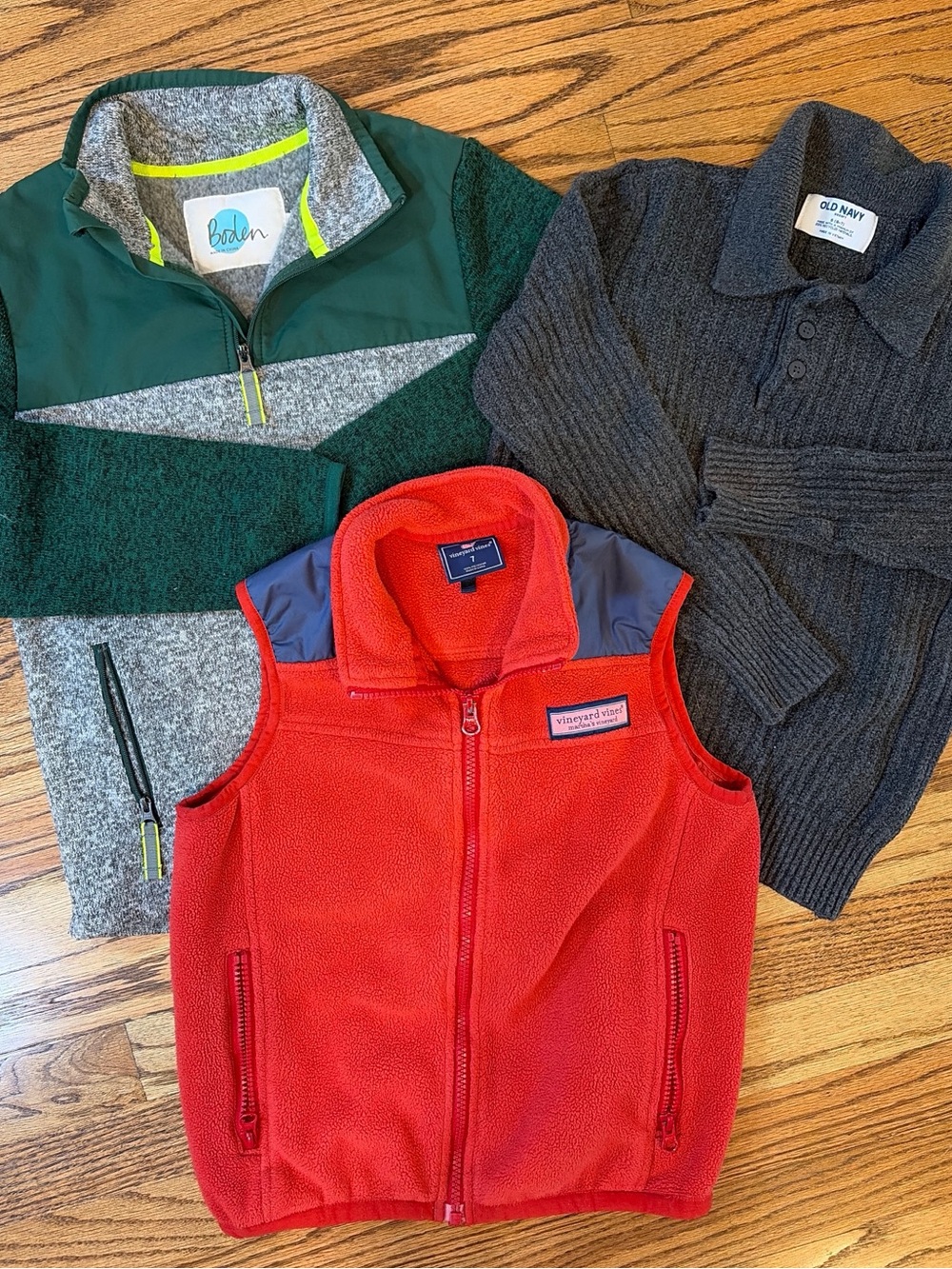 Boys Lot Sz 7 Sweaters Vineyard Vines Fleece Vest Mini Boden Old Navy Pullovers